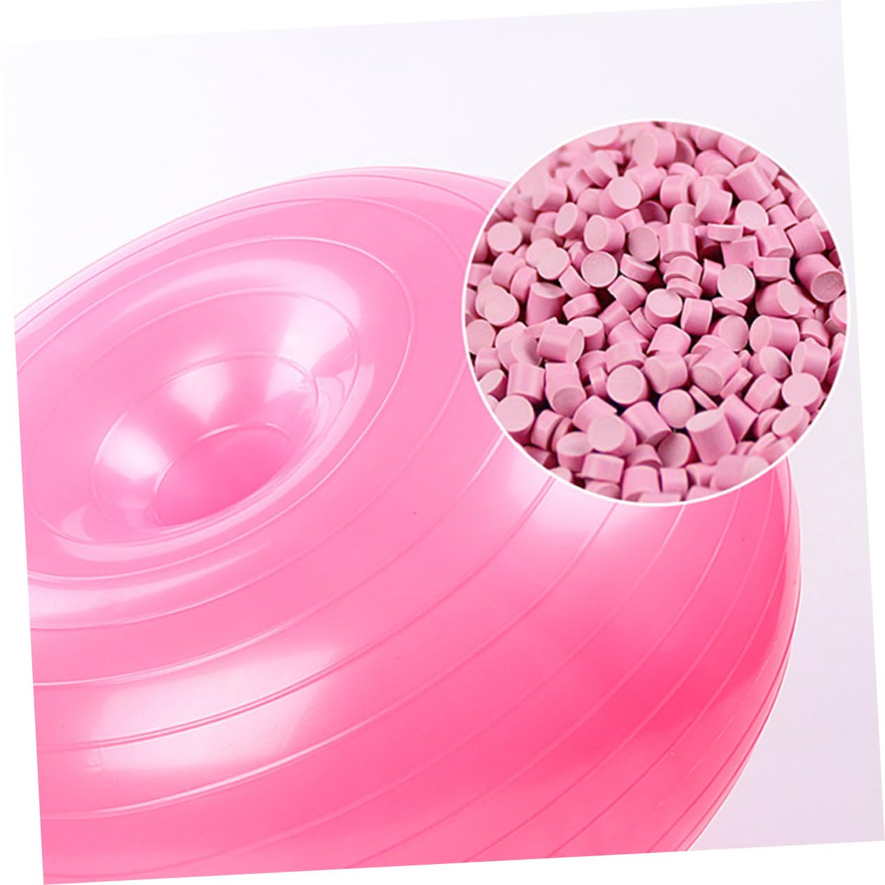 Gatuida Donut Gymnastikball in Rosa, Anti Burst PVC mit Luftpumpe für Yoga