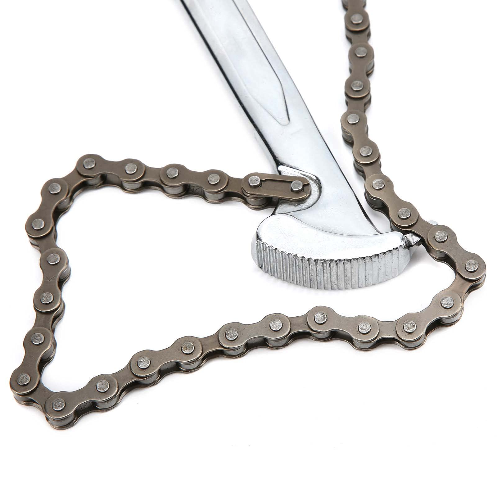 Llave de Cadena Ajustable de 9 Pulgadas para Aflojar, Apretar, Captura de Herramientas de Instalación de Tuberías con Acero Tratado Térmicamente, Accesorios para Herramientas de