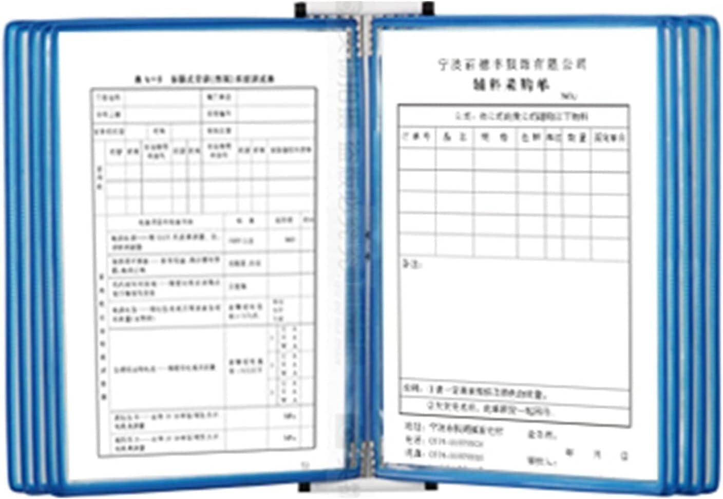 Carpeta de archivos A4 para montar en la pared, Portadocumentos for pasar páginas(Blu)