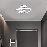 Vista 8 de Xuthusman Lámpara de techo moderna LED de acrílico para sala de estar, dormitorio, lámpara de montaje empotrado, elegante accesorio de pasillo de 19
