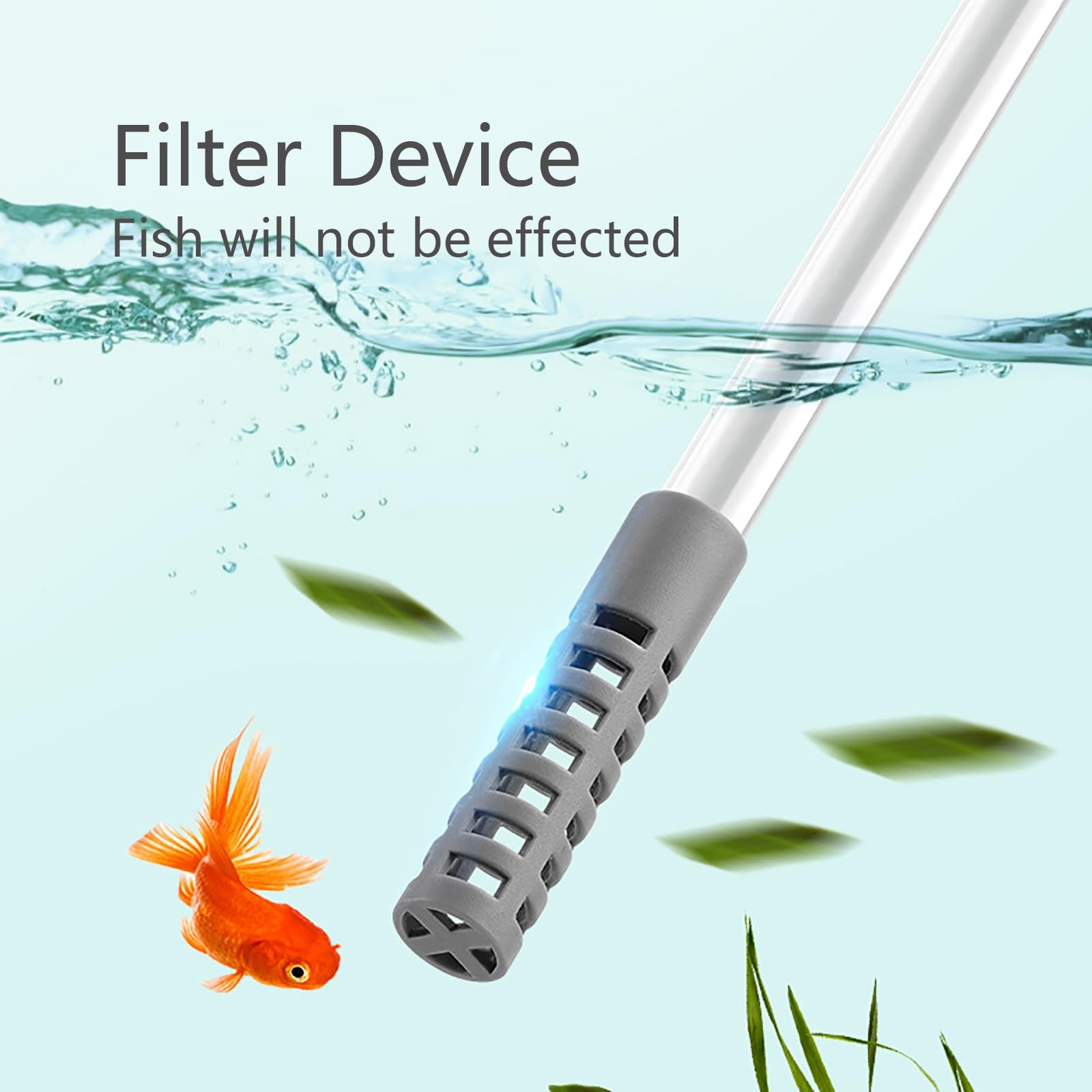 Acuario Sifón Aspirador De Grava, Herramientas De Limpieza para Pecera, Nuevo Cambiador Rápido De Agua con Bolsa De Aire Espesada, para Limpiar Arena