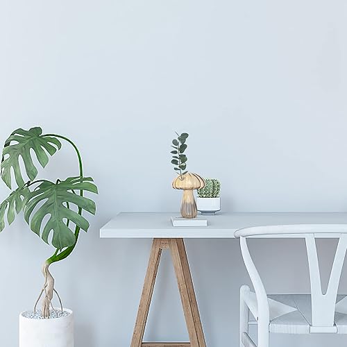 Miniatura 4 de BestAlice 2 jarrón de hongos jarrón de vidrio hidropónico en forma de hongo maceta transparente con arreglo de flores estaciones de propagación