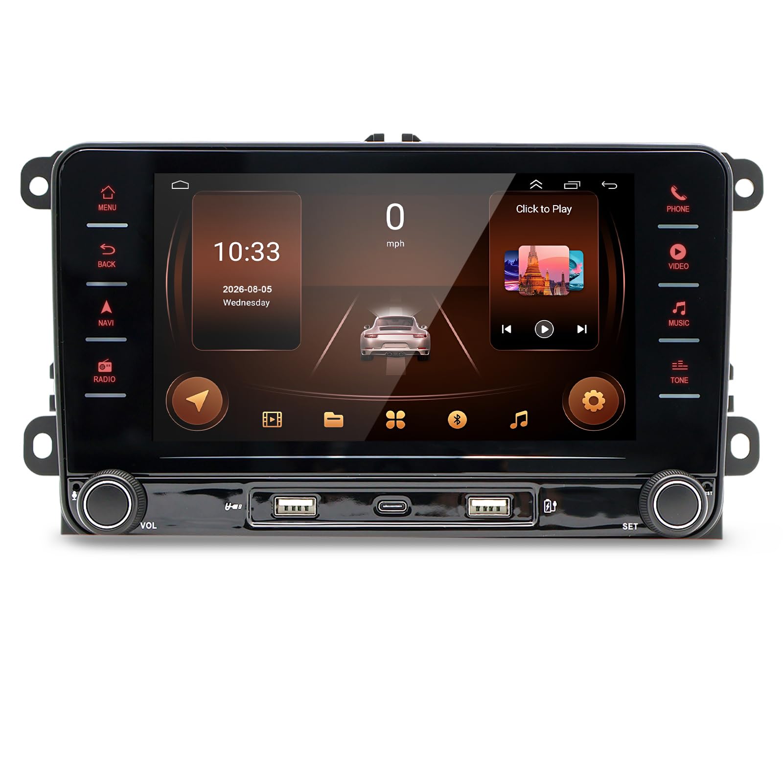 Radio samochodowe 4+64G 7 cali Android 15 do Amarok 2010-2015
