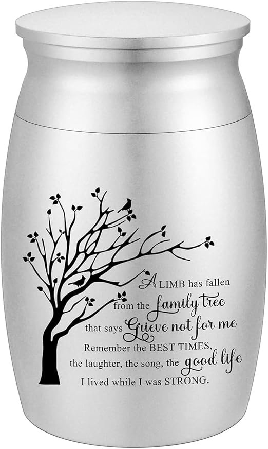 Small Urns for Human Ashes Tree Mini Cremation Urns for Ashes Aluminum