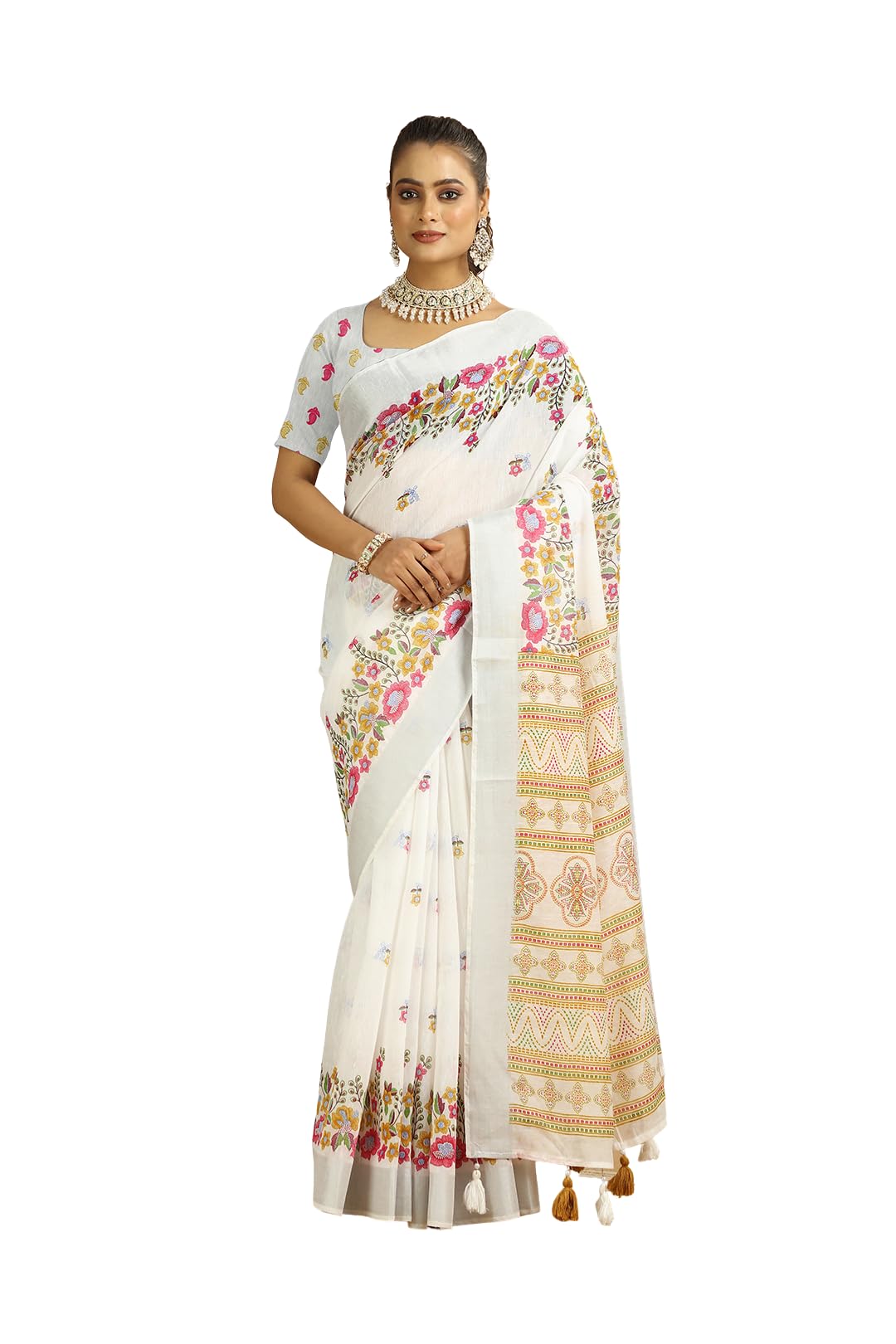 Retro Riot Premium Organic Cotton Saree-picture-41