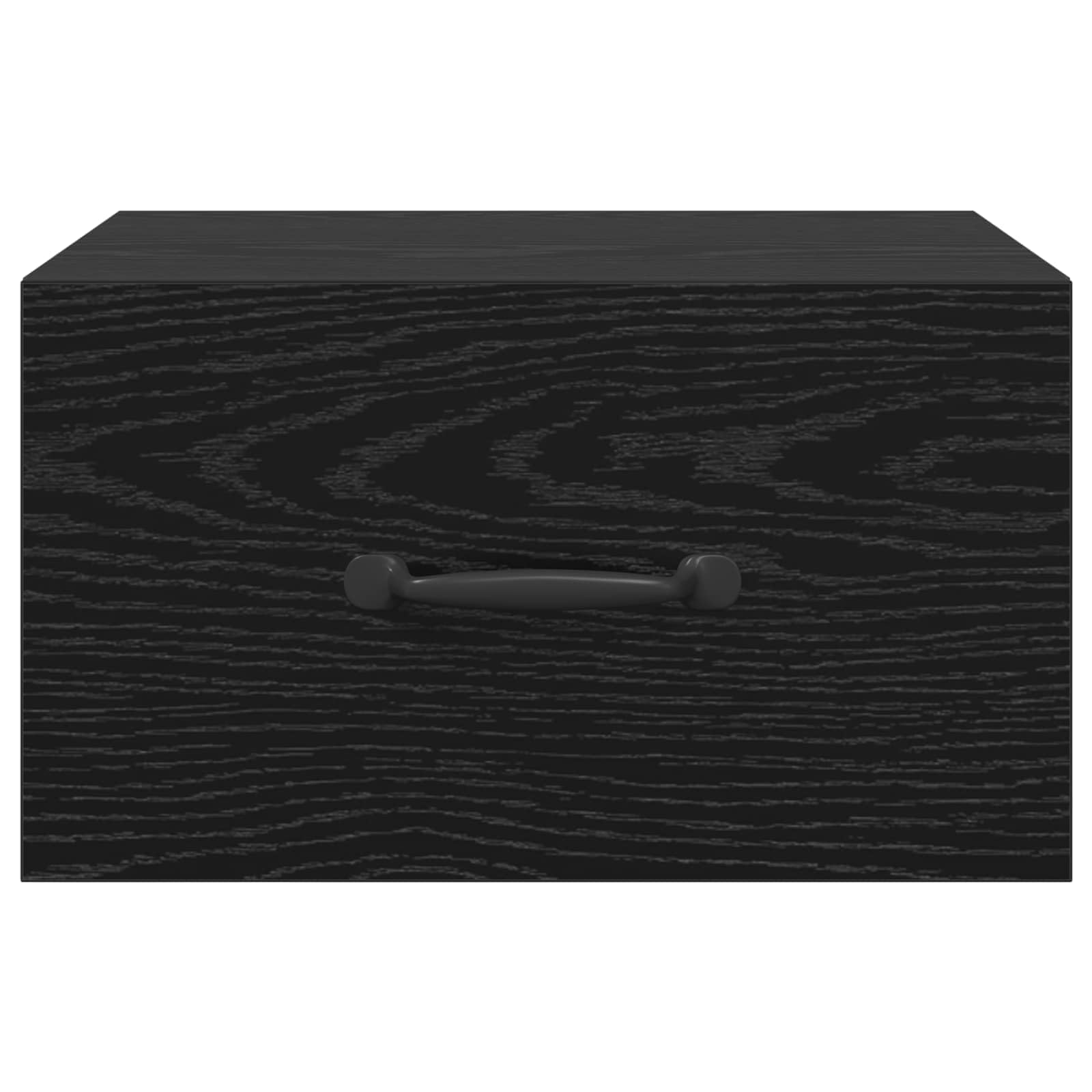 Juego de mesita de noche de pared, 1 unidad, color negro, 35 x 35 x 20 cm, con cajón, mesita de noche colgante de madera y diseño montado en la pared con espacio de almacenamiento para el
