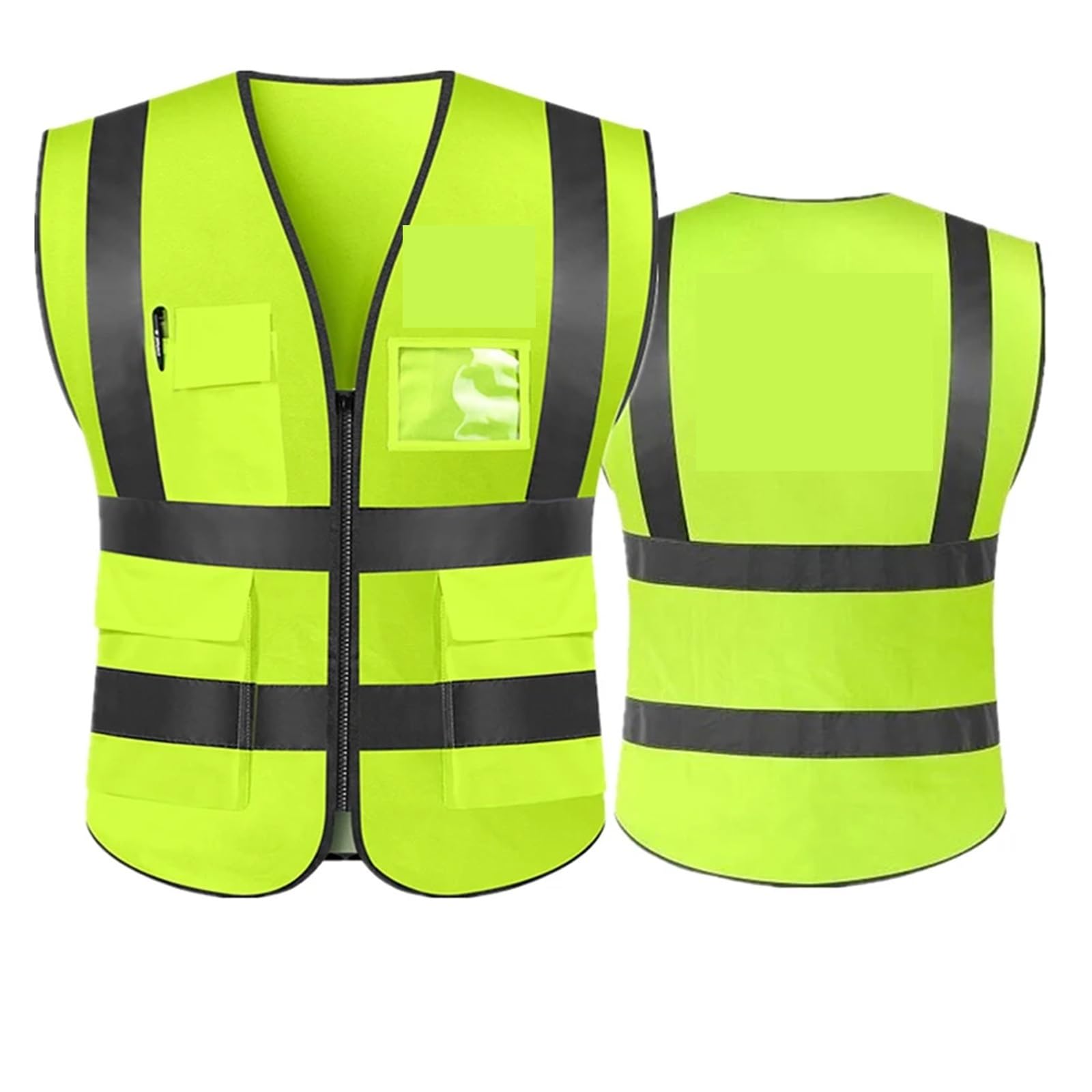 Chaleco reflectante de seguridad, chaleco de trabajo de alta visibilidad, uniformes de trabajo de construcción, seguridad de ingeniero, 1 Uds.(Orange Blue,XXXL-Chest 148cm)