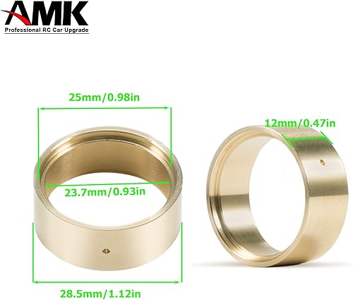 Miniatura 6 de 4 unidades SCX24 de latón para ruedas de 1.0 Beadlock, anillos de bloqueo de cuentas para 124 RC Crawler Car TRX4M actualizaciones 118 accesorios de