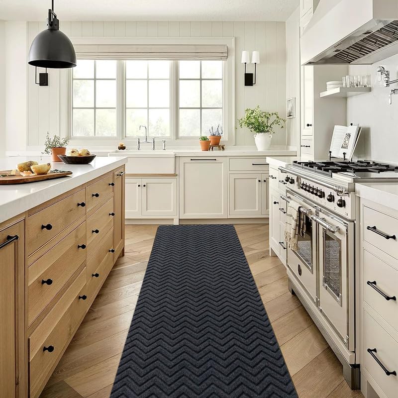 Fasward Hallway Runnner Rug Non Slip Rubber Backing Carpet 2x6 ft Custom Size, Heavy Duty Long Rug for Entryway, Kitchen, Garage, Stairs, Front Door, Laundry Room, Commercial Use