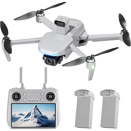 35%CODE Bingchat Touch Screen Remote Drones with Camera for Adults 4k, Obstacle Avoidance for Beginners, 3 Axis Gimbal for Photography, 19000FT Long Control, GPS Follow Me, Auto Return, Cool Flash Lights, 70 Mins Long Flight, 50x Zoom