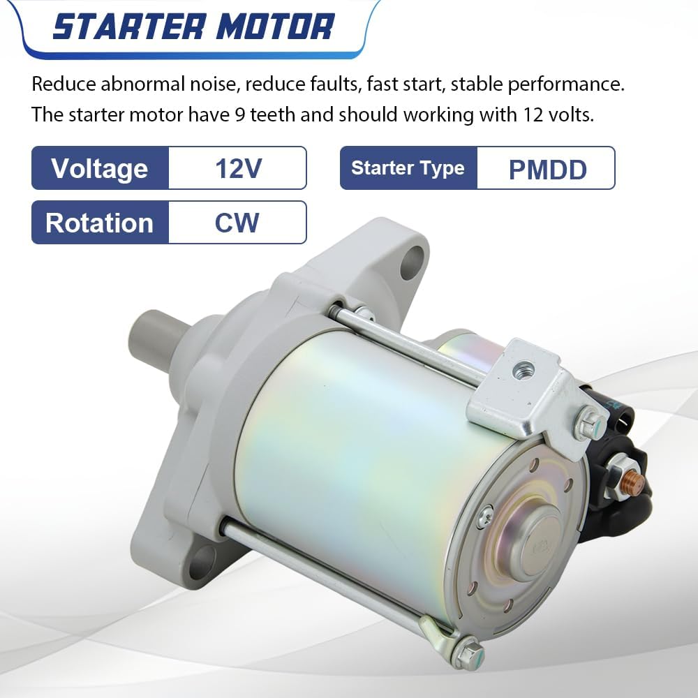 17728 New Starter Compatible with Honda Accord 1995-2007,Odyssey 1999-2006 & Acura CL 1997-2003, Pilot 2003-2005, TL, MDX, 2.7L 3.0L 3.2L 3.5L, 12V 1.6KW 9 Teeth, Replace# 06312-P8A-5050,410-54027