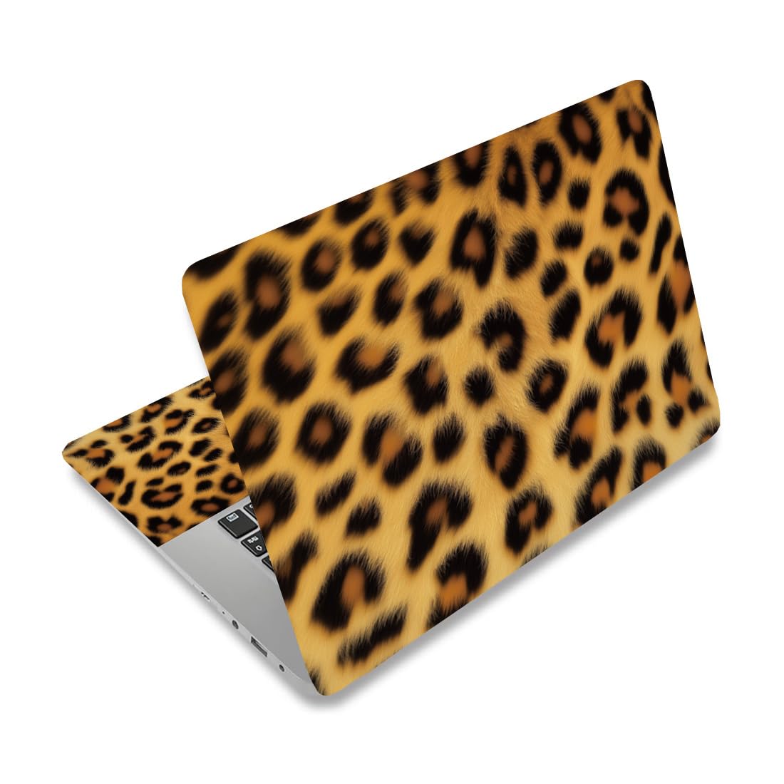 PLIGREAT Leopard Print Laptop Skin Stickers, Reusable Netbook Skin Sticker Vinyl Decals for PC Notebook Laptops Keyboard Cover Universal 12" 13" 13.3"
