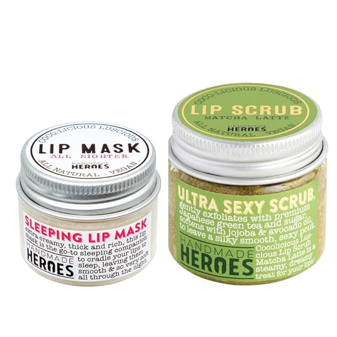 Save 10 Handmade Heroes Lip Scrub and Lip Mask Bundle Clean Sustainable Skincare