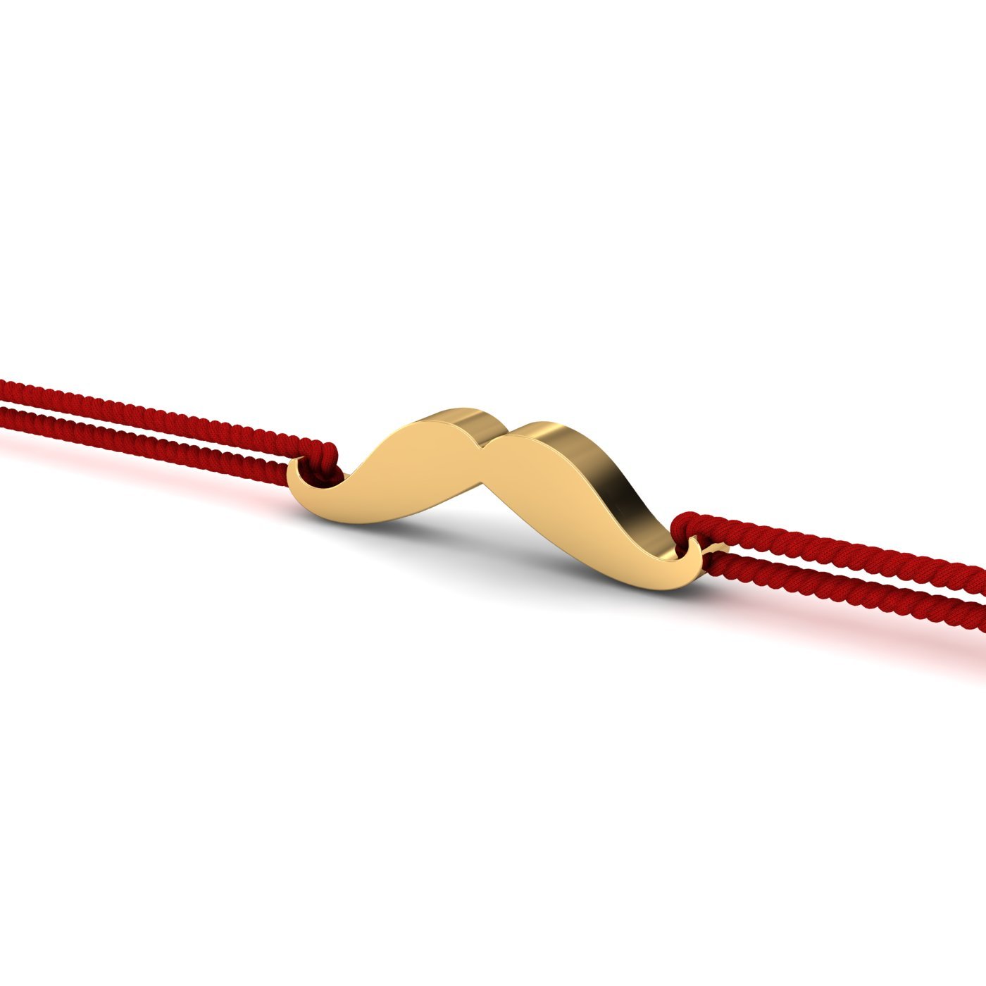 14K/18K Yellow Gold Moustache Rakhi cum Brooch for Brother
