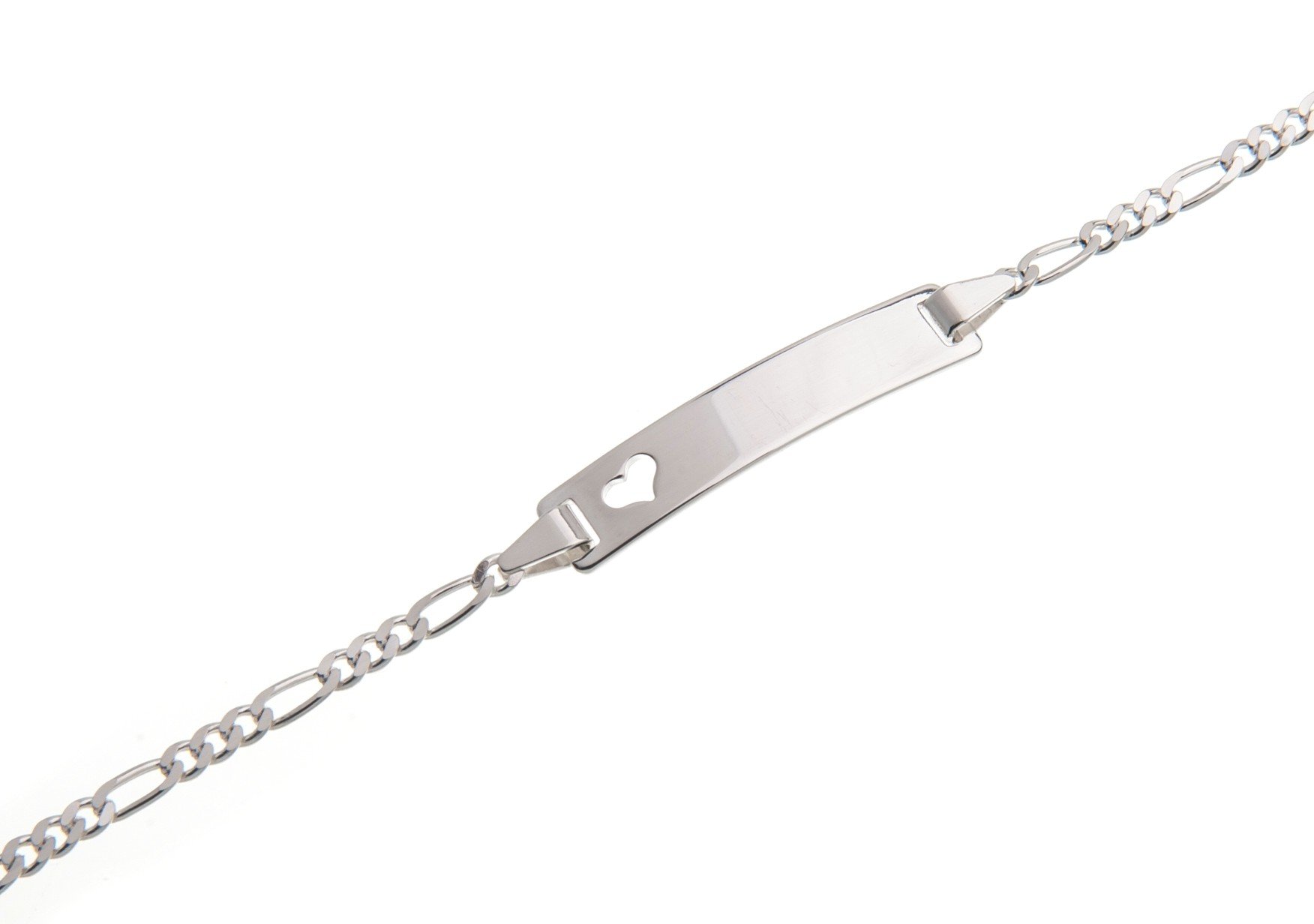 Silberketten-Store Baby- & Kinder ID Armband mit Herz inkl. Gravur & Geschenksäckchen I aus 925 Silber gefertigt I nickelfrei für Allergiker geeignet I 10 verschiedene Schriftarten
