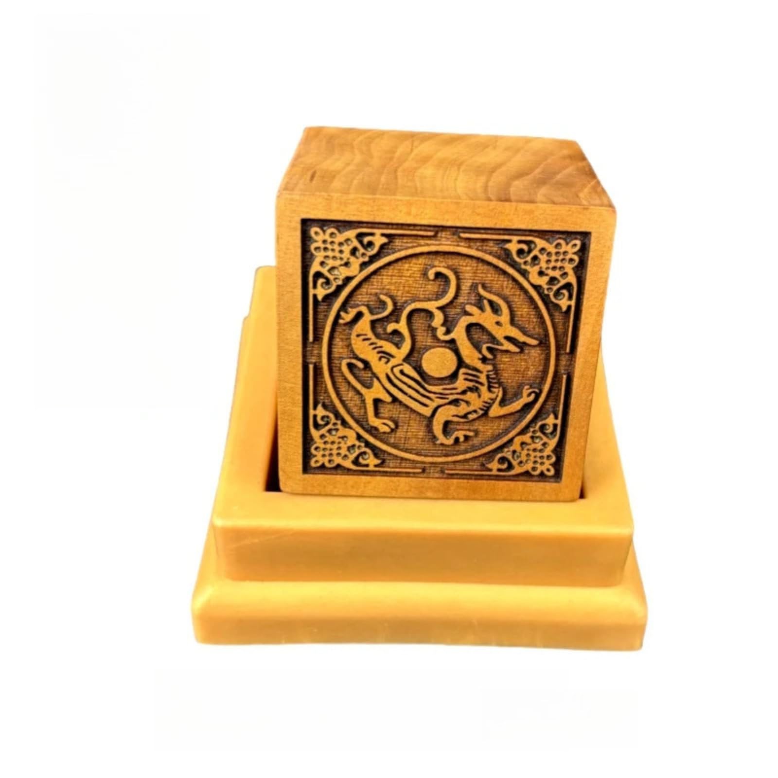Sceau taoïste en bois de 5 cm pour harmoniser votre espace de méditation