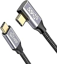 USB C Cable, L Shape, 0.5m, YITONGXXSUN Type C 3.1 Gen2 (10Gbps) 100W/5A, PD Rapid Charging, 4K / 60Hz Video Output, Nylon Braid, Compatible with Type C Models of Smartphones, Tablets, Computers, Game