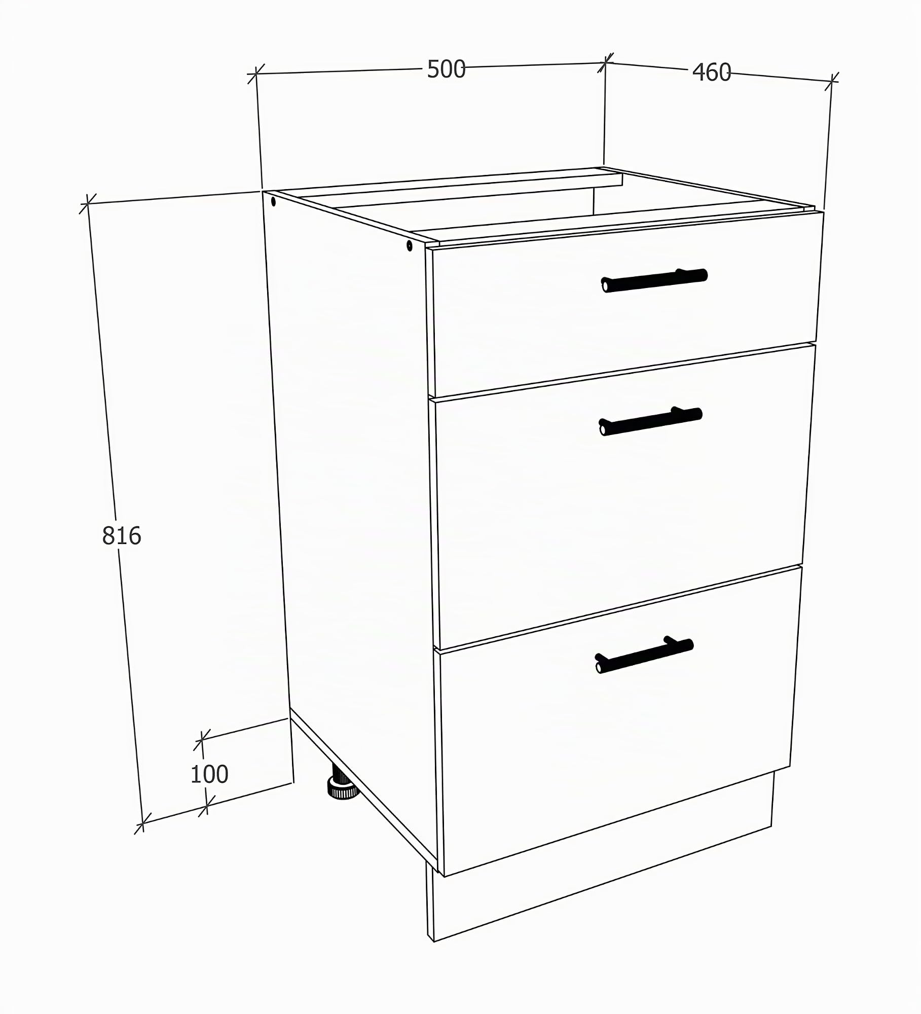 VCM Armario de cocina ancho 50 cm Mueble bajo cajón Cocina Muebles de cocina Esilo Armario de cocina ancho 50 cm Mueble bajo cajón Cocina Muebles de cocina Esilo