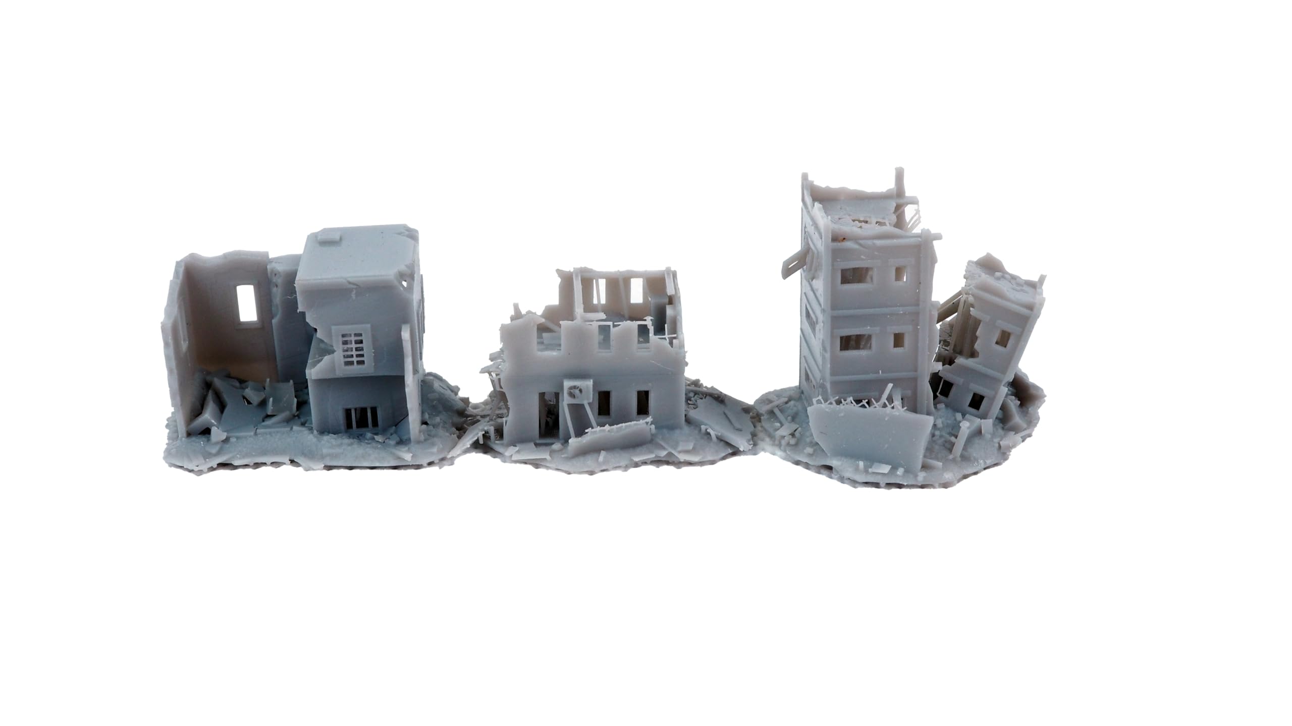 Amazon.co.jp: 【Good in three directions】1/350 壊れたビル 6個
