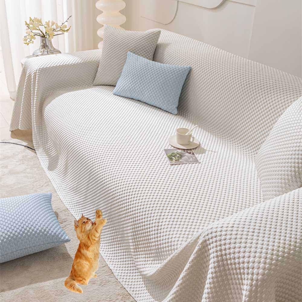 Funda de sofá de gran tamaño para gatos y perros, protector de arañazos, antideslizante, manta grande para sofá de esquina, manta XXL (210 x 260 cm)