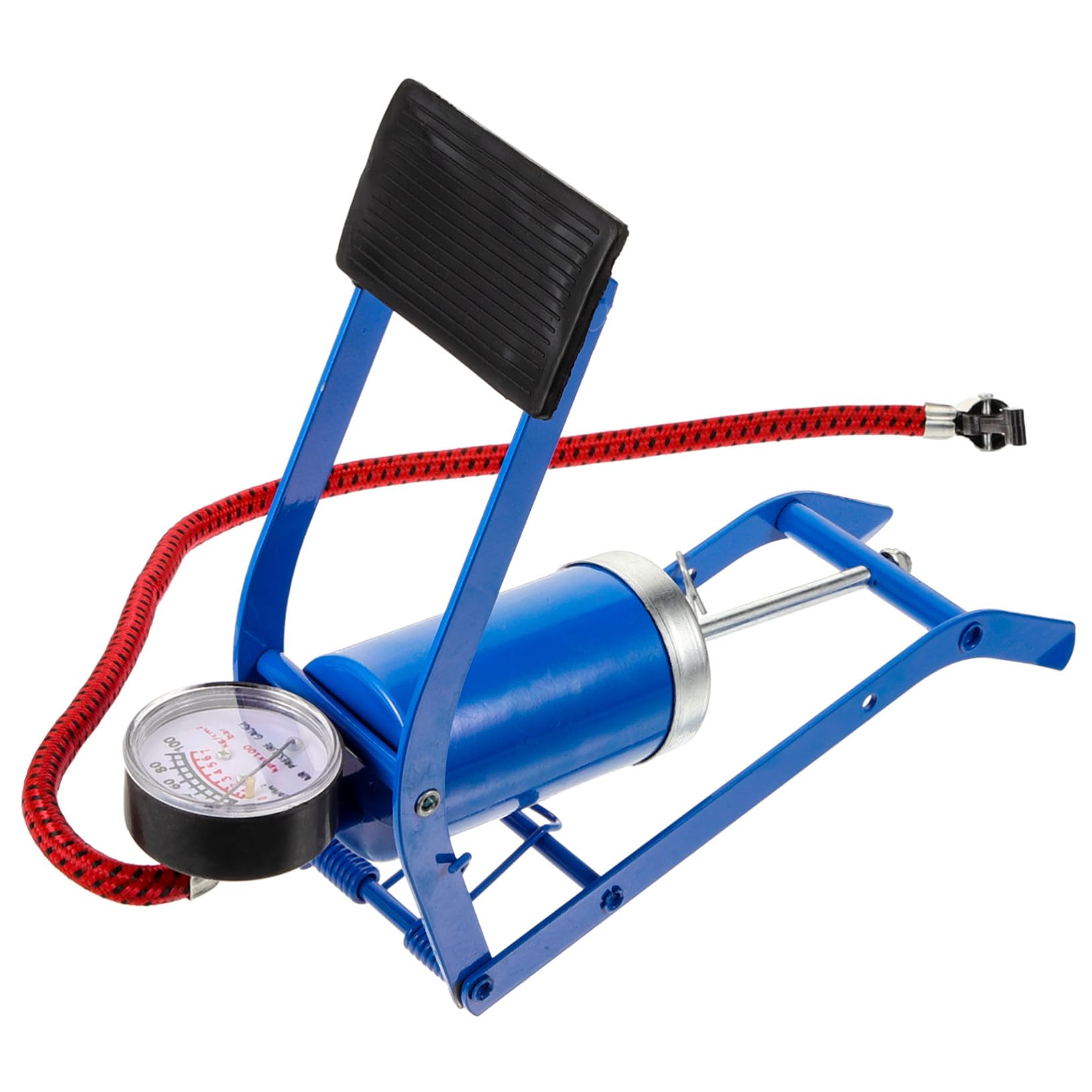 Abaodam Stepping Air Pump Motorcycle Tire Pump Tire Inflator Foot Pump Road Bike Tire Pump Bikes Bicycle Tire Pump with Pressure Gauge Car Tire Pump Functional Pump Bike Iron Blue