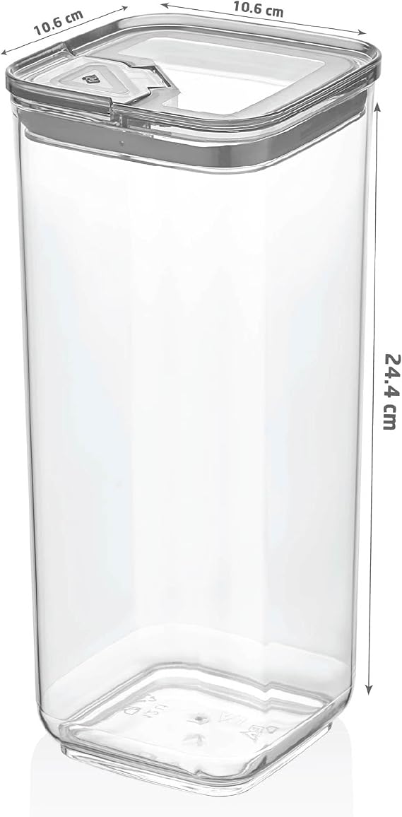 Vip Ahmet Pratik Kare Saklama Kabı, 3X1700 Ml