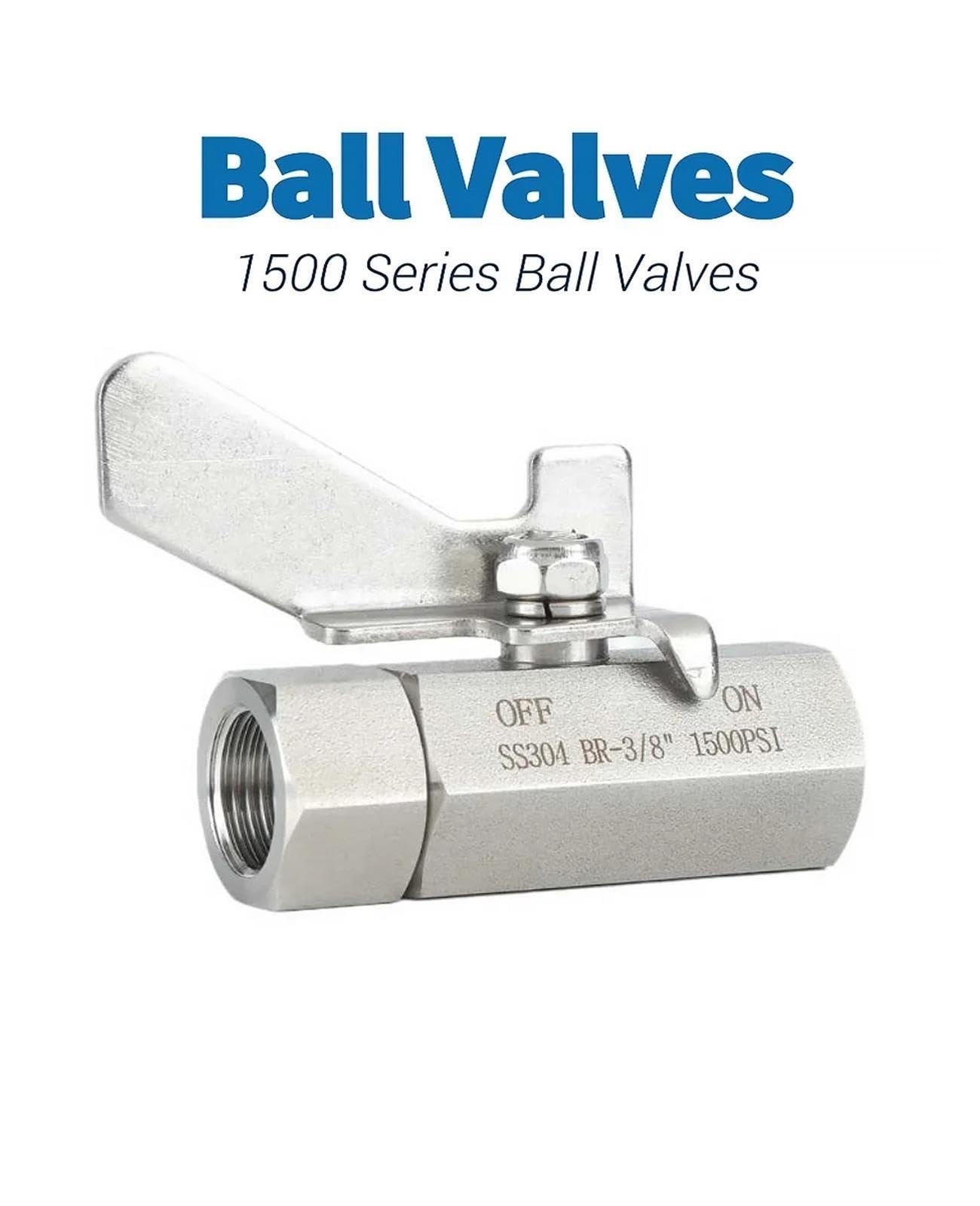 Mini válvula de bola de acero inoxidable 304