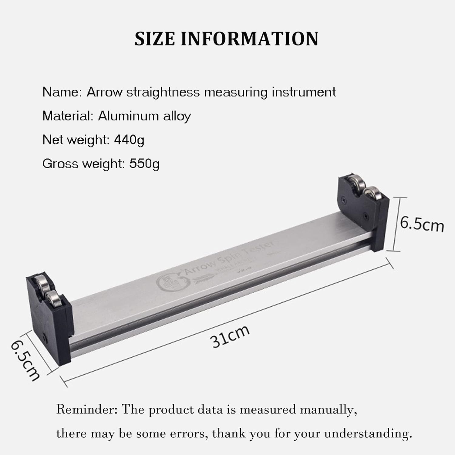 Archery Arrow Spinner Aluminum Alloy Arrow Balance Straightness Detector Arrow Spine Tester Vane Tuning Archery Accessories