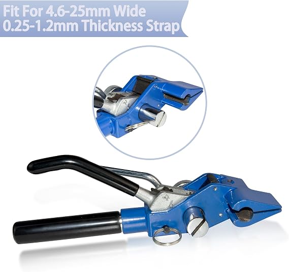 AIWFL Stainless Steel Strapping Tensioner, Banding Tools | Heavy Duty Bander Tensioner Cutting Tool, Steel Strapping Banding Coil Kit Gear Bander for Hose Clamps Cable Tie Kit