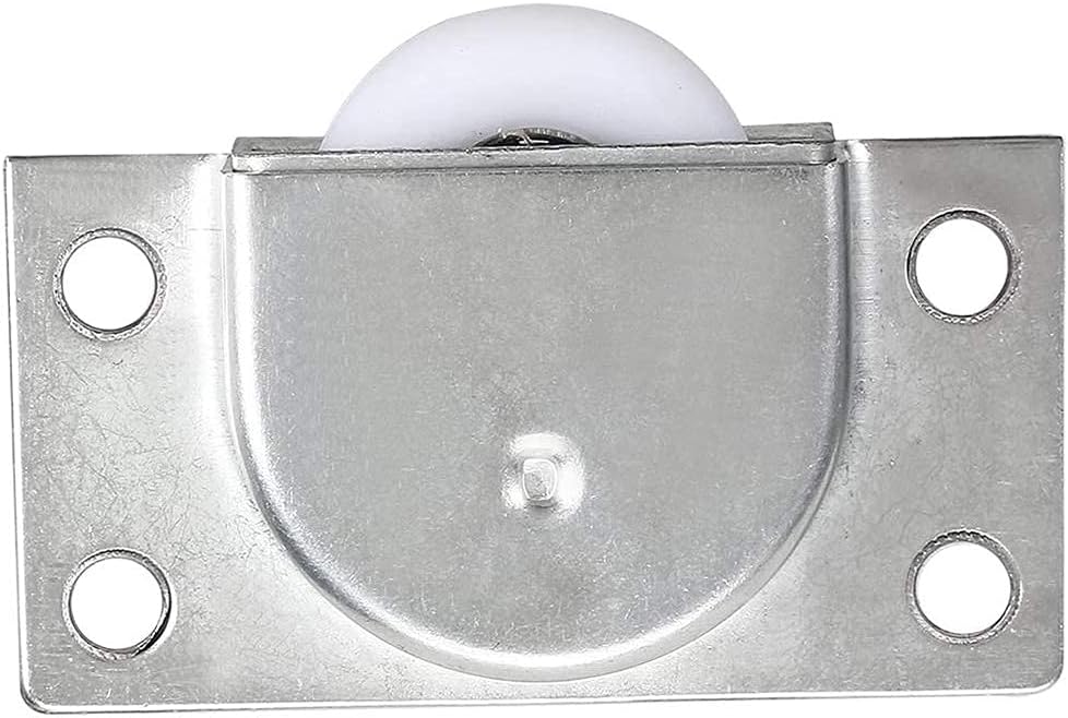 Electroplating Wheel Sliding Door Window Pulley 58 x 31 mm / 2.28 x 1.22 inch (L x W) Iron Shell for Sliding Door Window Cabinet, Silver 4Pcs