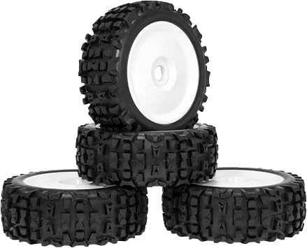 17mm Hex RC Wheels and Tires 1/8 Scale RC Buggy Truggy Tires Wheels for Arrma Typhon 6S 3S Losi 8IGHT X/E 2.0 XT/XTE Tires and Wheels Preglue 4PCS