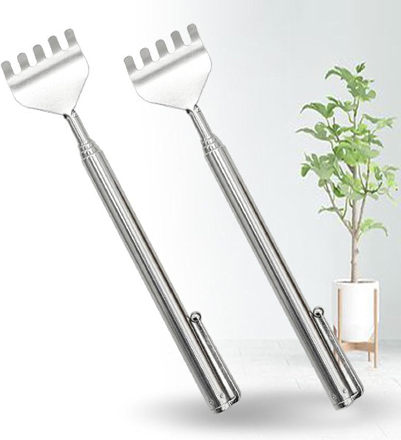 Retractable Back Scratcher Tool, Stainless Steel Material, Portable Extendable Massager, Manual Body Relaxing, Itch Relief, Skin Massage