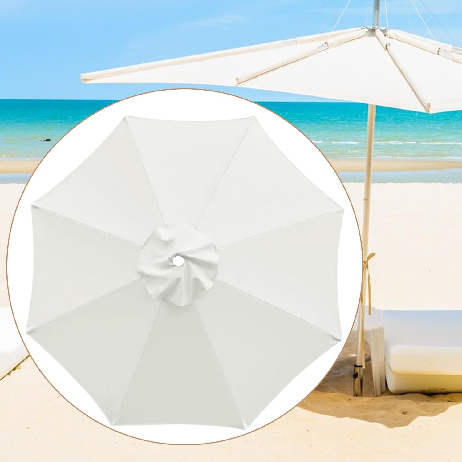 MYCENSE Outdoor Umbrella Canopy for, Beige