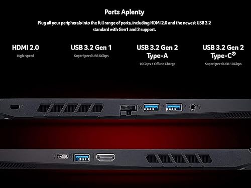 Miniatura 7 de Acer Laptop para juegos Nitro 5, Intel Core i5-11400H de 11 generación, NVIDIA GeForce GTX 1650, 15.6" Full HD IPS 144Hz, WiFi 6, DTS X Ultra,