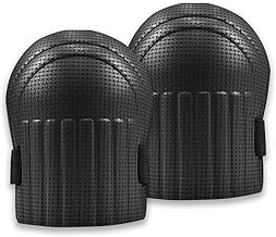 Knee Pads for Gardening, Knee Protector, Lightweight, Abrasion Resistant, Adjustable, Suitable for Gardening, Construction, Farm Work, Outdoor Work, Pack of 2, 0.5 inch (13 mm) Thick (Black)