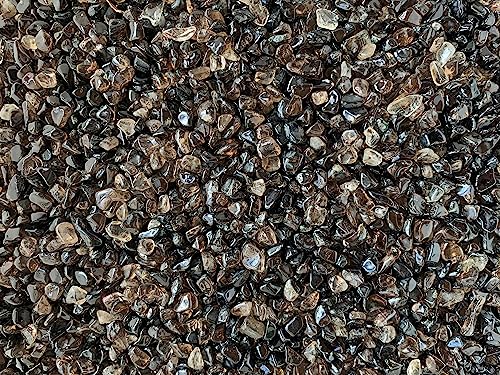 Image of GAF TREASURES 2 oz Lot Natural Semi Tumbled Gemstone Chips, Crushed Mini Crystals, Undrilled Crystal Chips (Smoky Quartz)