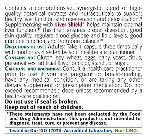 New Roots Herbal Liver Shield Super Blend Botanical Extracts & Milk Thistle (250 Mg)-Support Healthy Liver Function, Natural Liver Detox, Good Skin - Good Immune Function – 180 Veg Caps #TOP2