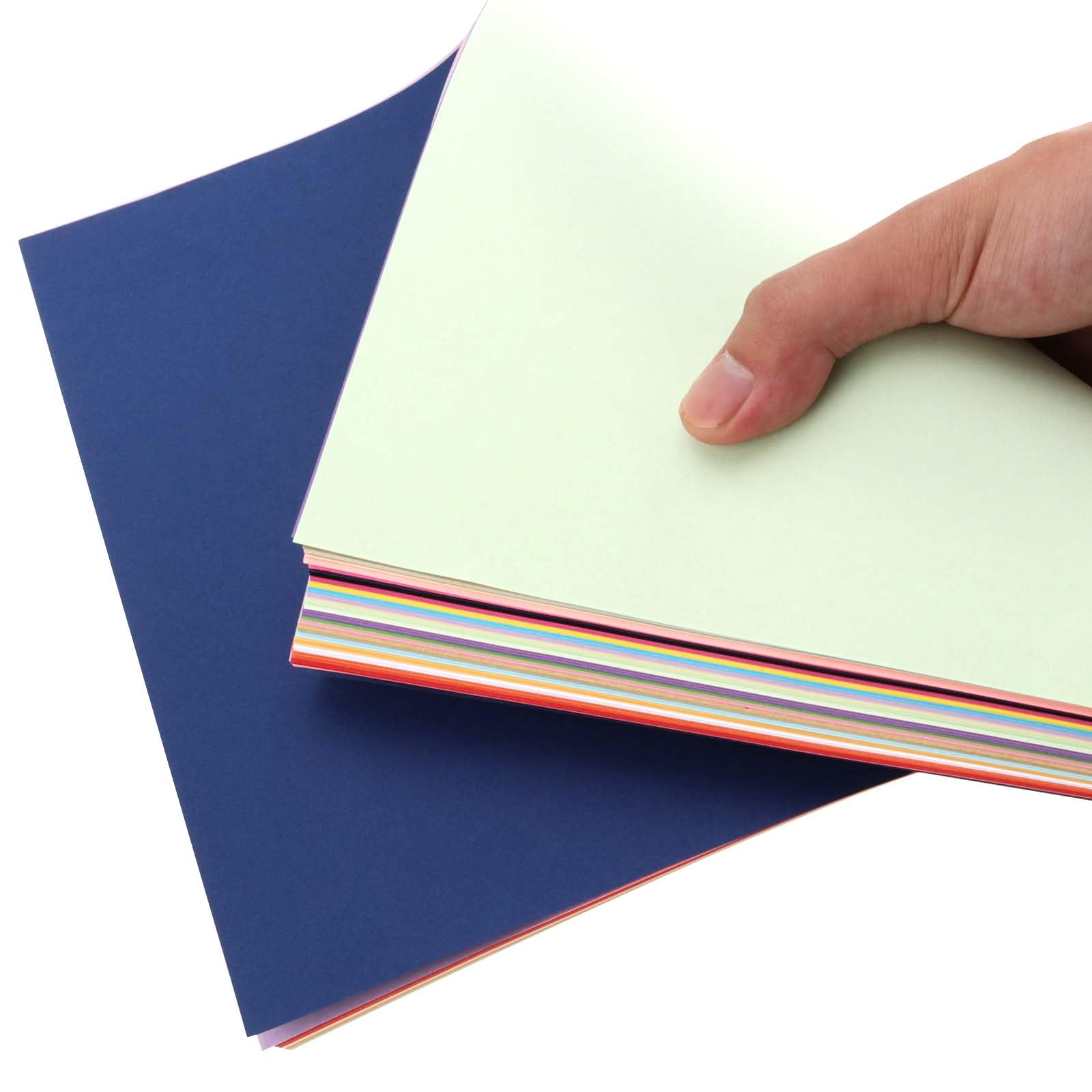 500 sztuk kolorowego papieru w formacie A4, 70 g/m², karton A4, kolorowy papier do rysowania, kolorowy papier do origami, zaproszeń, "zrób to sam"
