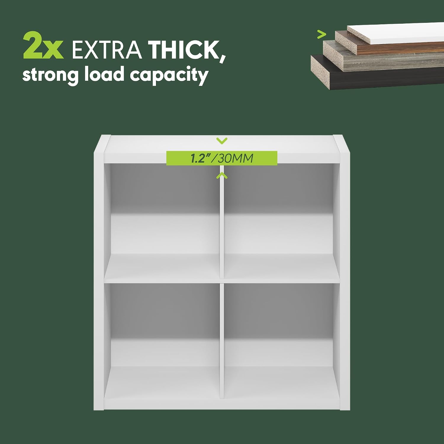 Furinno Cubic 4-Cube Closet Organizers and Storage, Closet Organizer, White