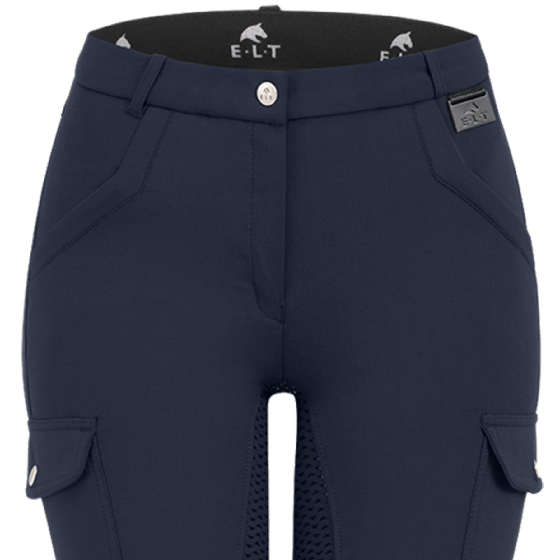 WALDHAUSEN ELT Damen Reithose Micro Jodhpur Cargo Silikon, Schwarz
