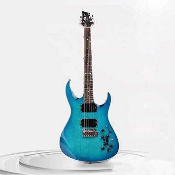 Silent Electric Guitar Built In Effect Portable Travel Blue
