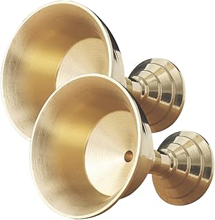 Artibetter 2pcs Brass Ghee Lamp Holder Decor Gold Decor Stands for Decoration Tea Light Candle Holder Buddhist Tealight Holders Gold Utensil Holder Copper Holder Altar Decors Cup Cup