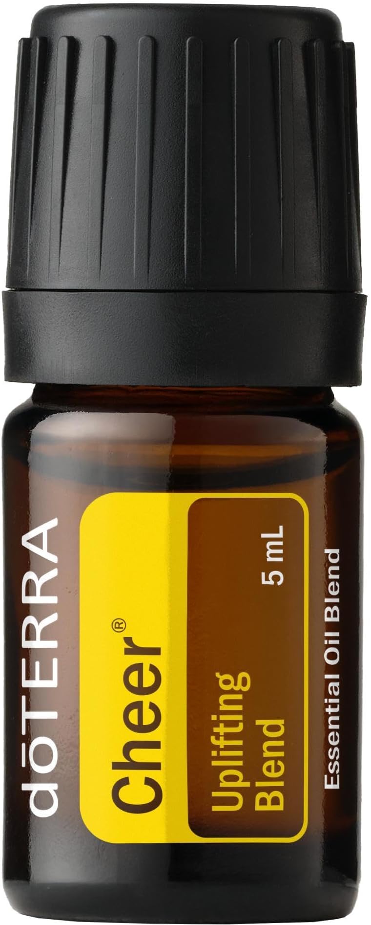 Cheer Essential Oil Uplifting Blend - 5 mL, Promotes Optimism and Happiness, Counteracts Negative Emotions