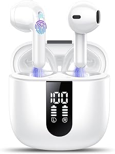 💎 78% MEGA DEAL! Bluetooth Headphones, Bluetooth 5.4 Stereo HiFi Earphones with 4 Enc Mics, Wireless Headphones with LED Display 50 Hours, Noise Cancellation Bluetooth Headphones, Touch Control, IP7 Waterproof