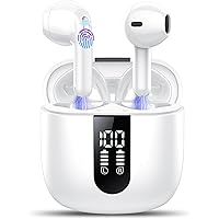 Cuffie Bluetooth, Auricolari Bluetooth 5.4 Stereo HiFi con 4 ENC Mic,Cuffie Wireless