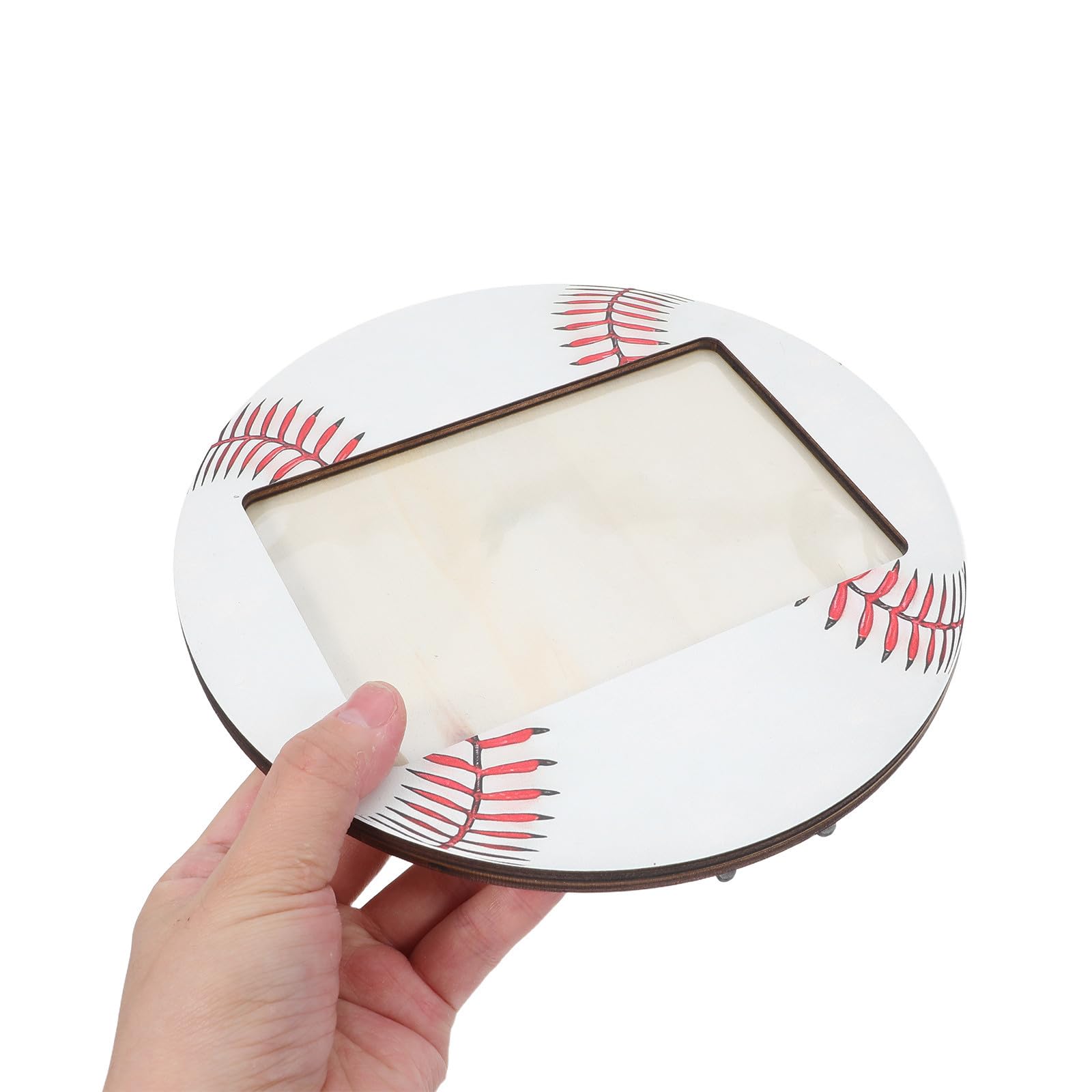 EXCEART 6 Pezzi Cornice per Foto a Tema Baseball Design Rustico Resistente in Legno Bianco con Supporto da Tavolo per Esposizione di Foto Scolastiche e Scrivanie
