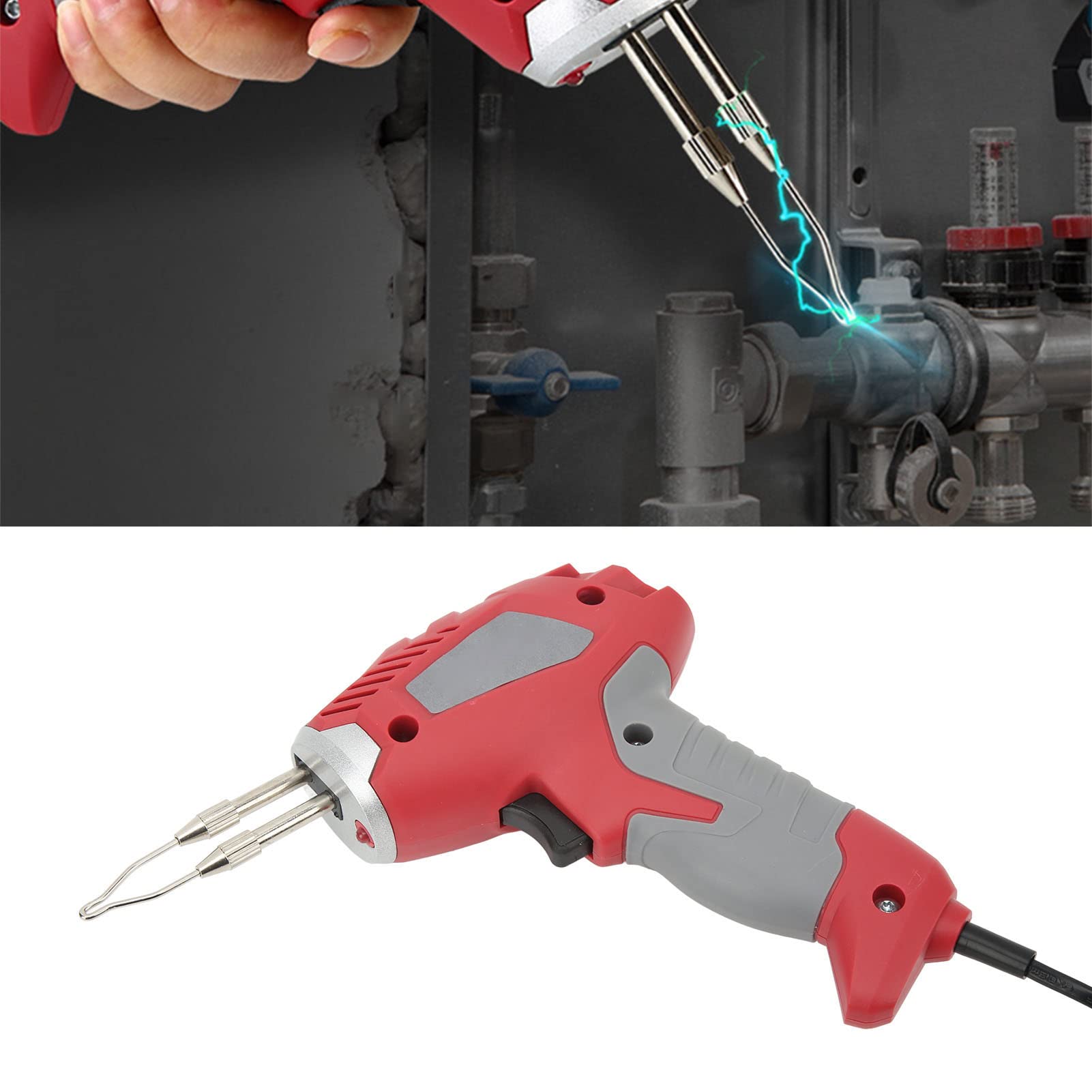Pistola per Saldatura 180W 200℃ Portatile con Spina Europea Kit Saldatore per Riparazione Elettronica Domestica Schede Circuiti