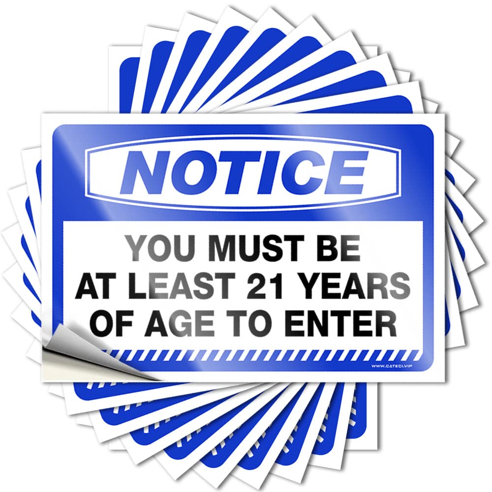 Notice You Must Be At Least 21 Years of Age to Enter Bathroom Gifts Texas DIY | Reading Decal Case Removable Vinyl Sticker Decal(8X12CM)