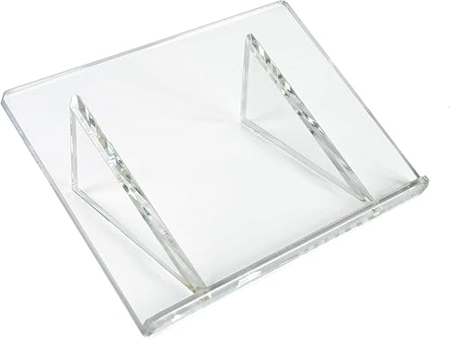 Azar Pantallas - 515500 - Soporte acrílico de lujo para libros de 1/2" de grosor, tamaño: 18" de ancho x 12" de profundidad x 5" de alto