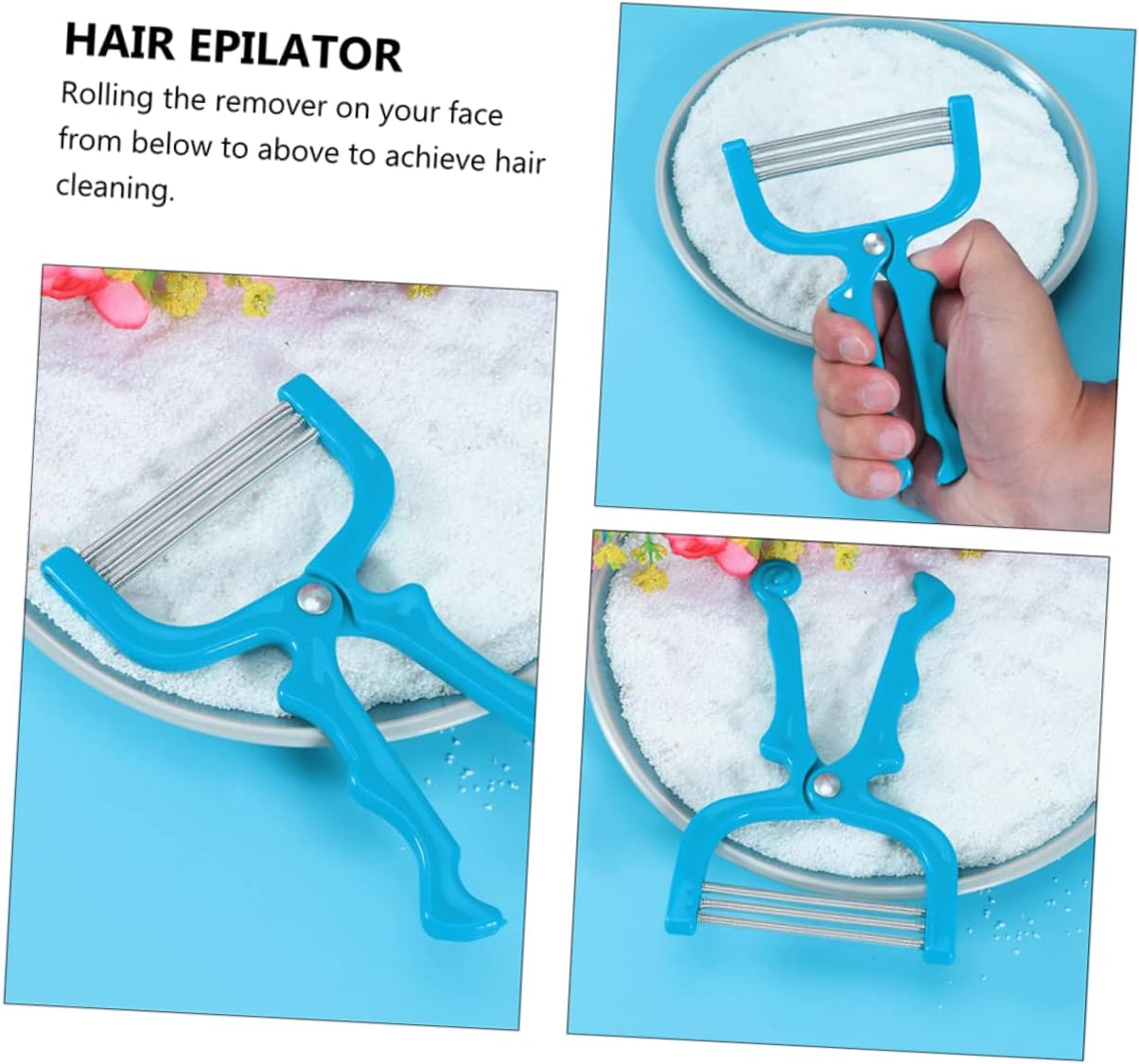 Mikinona Facial Hair Remover Tool Set 2 Pcs Manual Hair Epilator for Women Threader for Exfoliating and Smoothing Skin